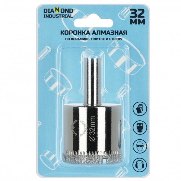 Алмазная коронка по керамике, плитке и стеклу 32 мм Diamond Industrial