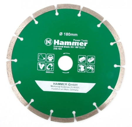 Круг алмазный DB SG 180*22мм