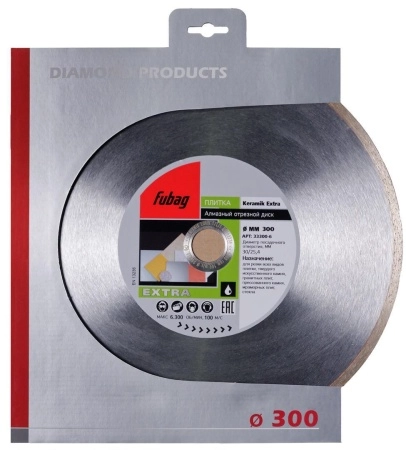 Круг алмазный FUBAG KERAMIK EXTRA (33300-6) Ф300х30мм по керамике/стеклу