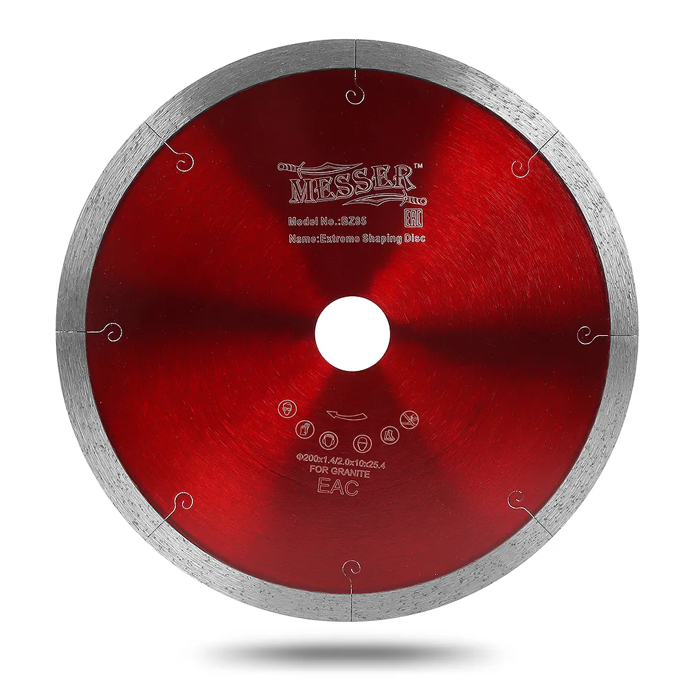Диск сплошная кромка для резки мрамора G/X-J, мокрый, 200D-2.0T-10W-25,4/22.2