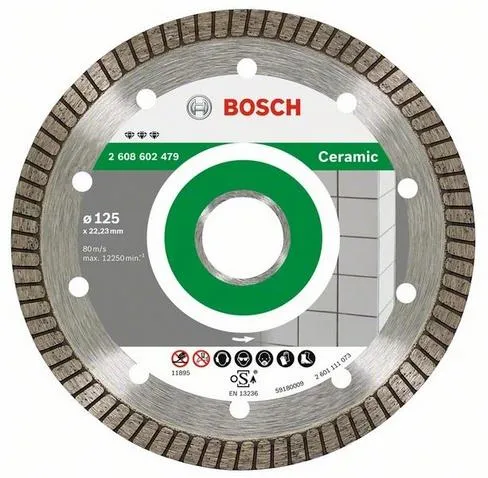 Круг алмазный BOSCH BEST FOR CERAMIC EXTRACLEAN TURBO (2608602478) Ф115х22мм по керамограниту