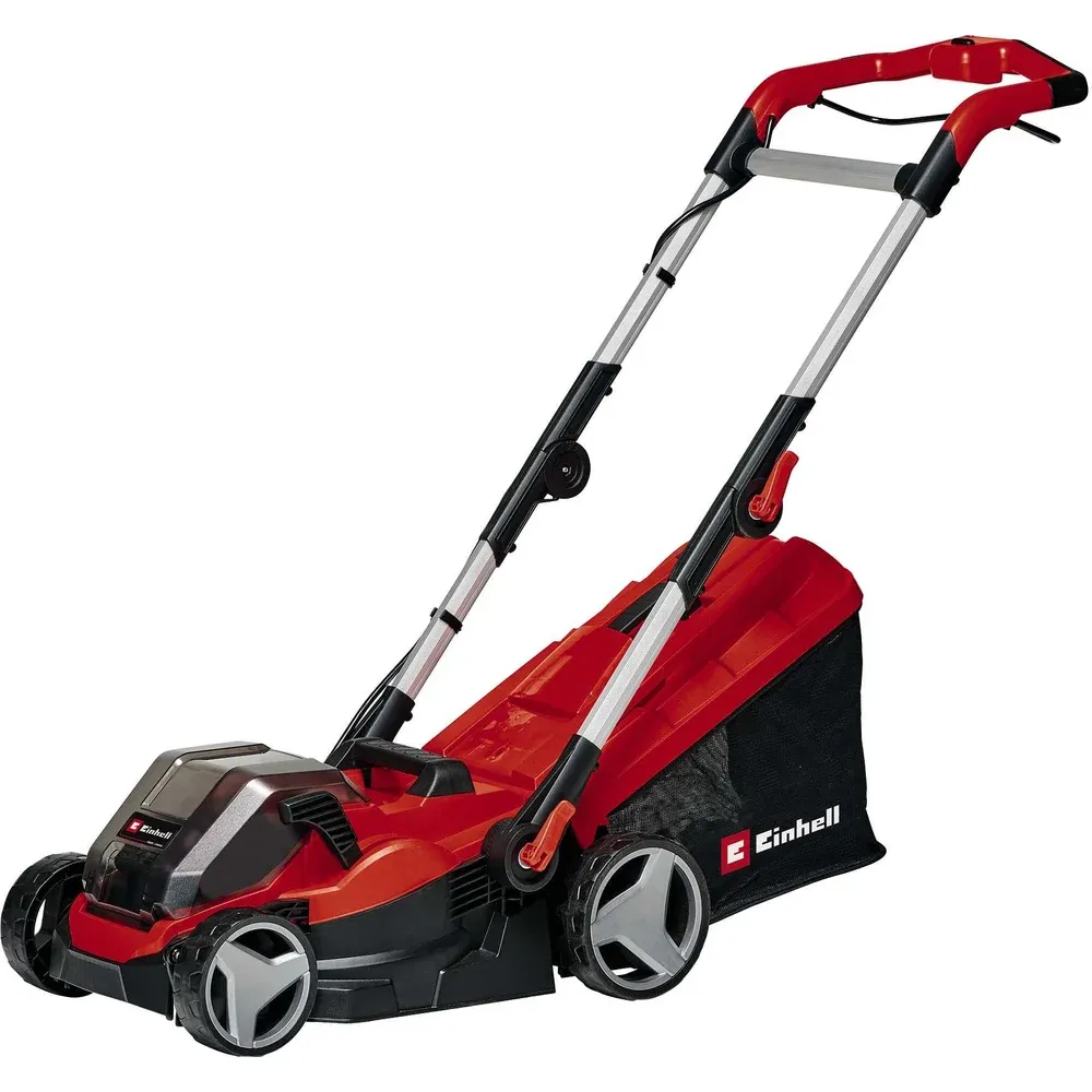 фото газонокосилка einhell акк pxc ge-cm 36/34-1, 2x18,33,5см,5ст,25-65мм,центральная,30л,без акк и зу