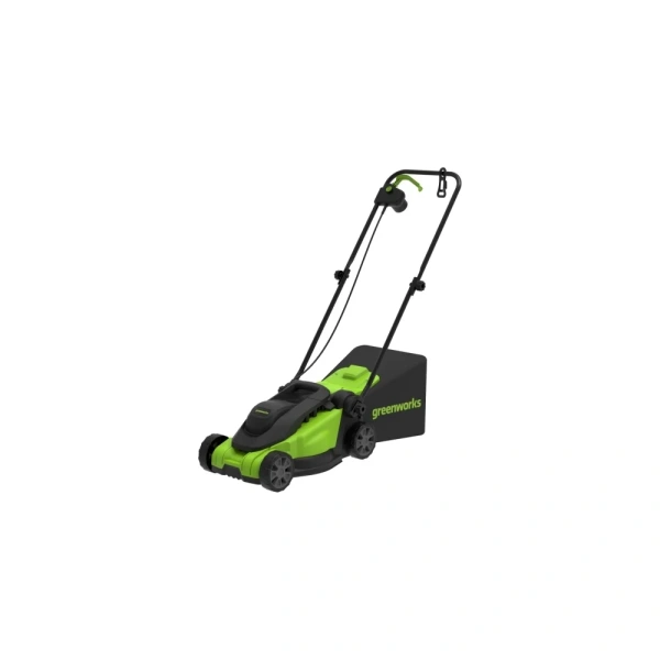 фото электрическая газонокосилка greenworks 2517807