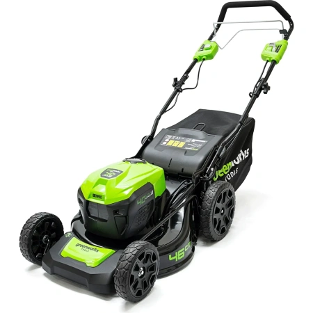 фото газонокосилка greenworks g-max gd40lm46sp