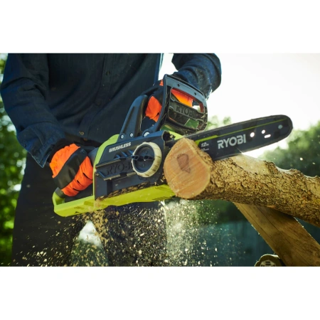 фото бесщеточная аккумуляторная цепная пила ryobi one+ ocs1830 5133002829